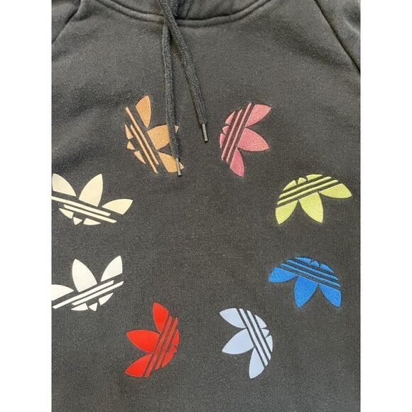 Adidas Adicolor Shattered Trefoil Pullover Hoodie Men Small Black H37732 - Picture 2 of 5